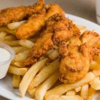 Chicken Tenders (4 Pcs.) · Chicken Tenders come with French Fries and includes Ranch dressing. 

Combo includes a regul...