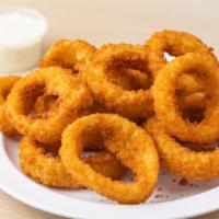 Onion Rings · Crispy Seasoned Onion Rings served with Homemade Ranch Dressing.