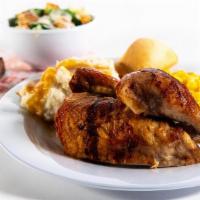 Complete Comfort Combo · Nothing goes better with cozy clothes than your choice of a 1/2 chicken, large meatloaf, or ...