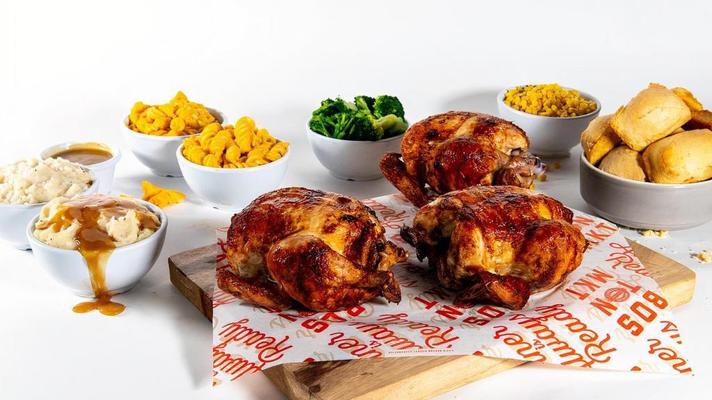 Xl Family Meal Deal · Sometimes you need to feed an army.   3 Whole Chickens, 6 Large Sides, and 12 cornbread will help you win that battle.   And maybe have leftovers!