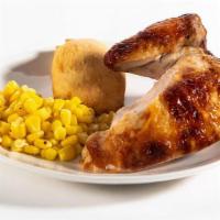 Kid White Meat Rotisserie Chicken · Fractions can be delicious. As a matter of fact, you can enjoy a quarter of all-white rotiss...