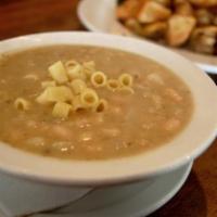 Pasta Fagioli Soup · Traditional White Bean & Potato Soup - All soups are vegan based, Dairy free, Cream free, Po...