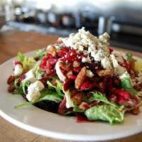 Roasted Beet & Gorgonzola · Mixed Greens, Roasted Beets, Apples, Candied Pecans, Gorgonzola Crumbles & our Balsamic Vina...