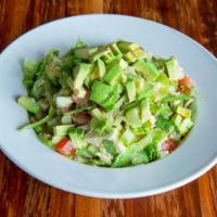 Tuscan Cobb Salad · Chopped Romaine, Roasted Turkey Breast, Avocado, Tomatoes, Cucumbers, Bacon, Crumbled Egg, G...