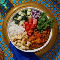 Vegetable Curry Bowl · Served with your choice of base and toppings.