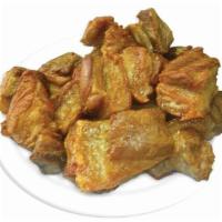Chicharrones (Lb) · Fried pork skins with chunks of meat and lightly salted