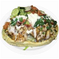 Huaraches · comes with your choice of carne asada, chicken, al pastor, chorizo. topped with beans, chees...