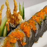 Spider Roll · Soft shell crab, crab meat, cucumber and masago fish egg