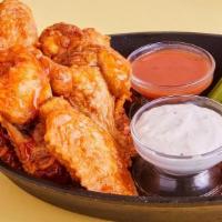 Mango Habañero Wings · Classic Bone-In Wings, this delectable sauce is sweet with a habanero spiced kick for that p...