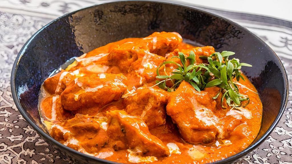 Tikka Masala · Serve with basmati rice. Choice Of Meat Cooked In Creamy Onion And Tomato Sauce.