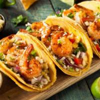 3 Shrimp Tacos · Your choice of crispy or soft taco with grilled shrimp, toppings and 24 ounce drink.