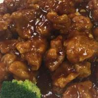 General Tso'S Chicken · Served with white rice or fried rice and egg roll.