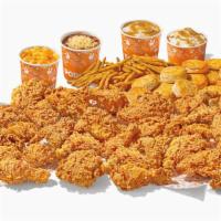 Mixed Chicken (30 Pcs) · Includes six large signature sides and fifteen hot buttermilk biscuits.