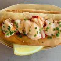 Lobster Roll · Warm Lobster Roll on a Butter Roll with Chives
