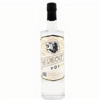 Hideout, Vodka | 1L Bottle · California- Hideout Vodka is a quadruple distilled vodka made from a non-GMO corn grain spir...