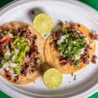 Large Tacos · Guacamole and pico de gallo