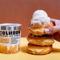 Churro Dough Pint · Brown butter ice cream, cinnamon sugar churro dough, chocolate chip swirl