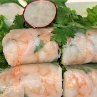 Summer Rolls · shrimp, lettuce, noodle, fried onion, rice paper with house peanut suace