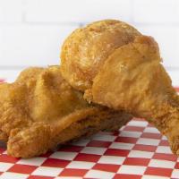 Golden Fried Chicken · Calories: breast (358), leg (175), thigh (348), wing (128).