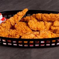 Boneless Chicken Strips · Served with a choice of sauce. mojos sold separately.