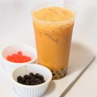 Thai Tea · Thai tea leaves sweetened with sugar. Dairy free. Contains caffeine.