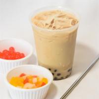Chai Latte · Chai tea sweetened with sugar. Dairy free. Contains caffeine.