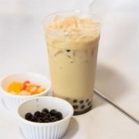 Coconut Milk Tea · Assam black tea sweetened with sugar and a splash of coconut flavor. Contains dairy. Contain...