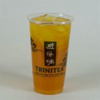 Passion Green Tea · Jasmine green tea sweetened with Passion flavor as well as liquid sugar.