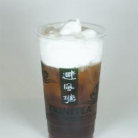 Sea Salt - Oolong · The Oolong tea on the bottom is sweetened with sugar. On the top of the drink is a layer of ...