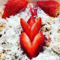 Bionico Dulce · Sliced strawberries, apples and bananas topped with a special sweet house cream, granola, co...