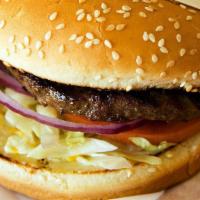 Classic Burger · 1/4 pound  Lean Patty. Served with thousand dressing, onion, pickle and tomato on a toasted ...