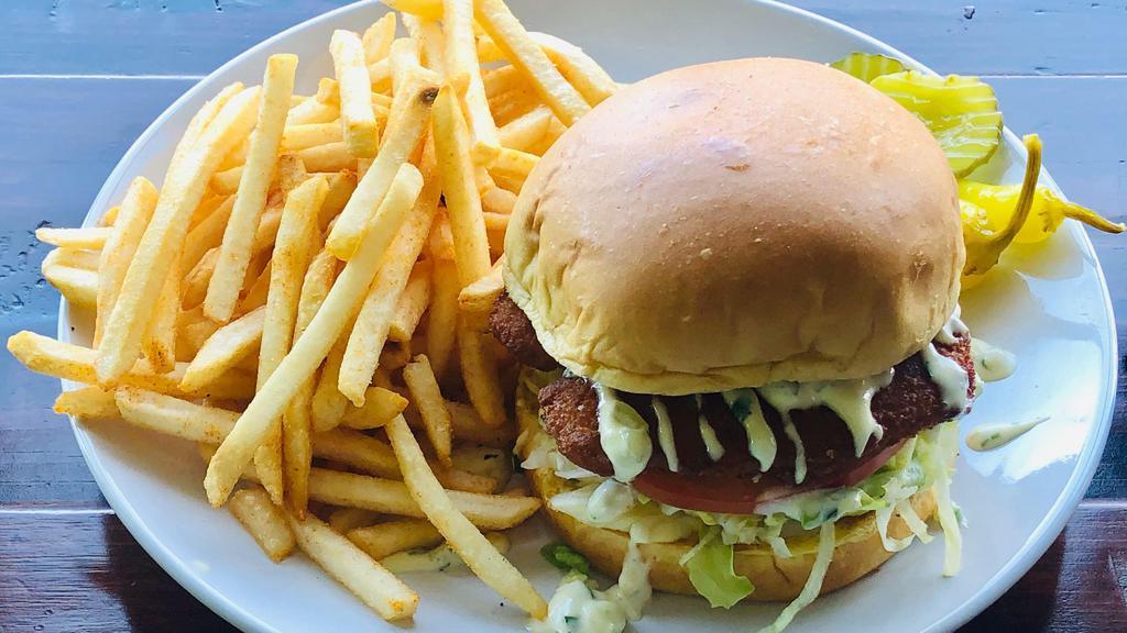 Fish Sandwich · Cod fish lightly fried to golden. Served on brioche bun with lettuce, tomato and tartar sauce. Combos are served with 20 oz. fountain drink and thin cut French fries.