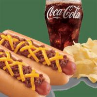 2 Chili Cheese Dogs Combo · No one does hot-dogs better than your local DQ® restaurant! Order them plain or for the ulti...