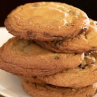 Chocolate Chip Cookies · Two delicious, fresh out of the oven, out-of-this-world cookies.