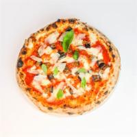 Pizza Alla Parmigiana · San Marzano Tomato Sauce, Garlic, Eggplant, Mozzarella di Bufala, shaved Parmigiano Reggiano...
