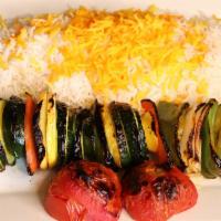 Veggie Kabob · Tomatoes, onions and green peppers.