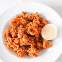 Crab Shack Calamari With Fries · A mix of tenticles and rings deep fried and seasoned in our signature cajun seasoning. Serve...