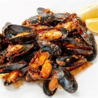 Mussels (1 Lbs) · Whole shell large mussels. Choose your favorite sauce and add-ons.