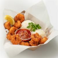 Crispy Mahalo Shrimp · Feeds 1 person A dozen of Hawaiian crispy golden battered peeled shrimp served with 2 scoops...