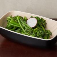 Broccoli · Sauteed broccoli with sesame oil, ginger & garlic.