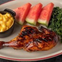 Smoked Bbq Half Chicken · Marinated for 24 hours in apple cider and Lucille’s own. rib spice, then slow-smoked to perf...