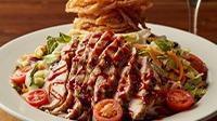 Bbq Chicken Salad · Grilled chicken breast on a bed of fresh greens, BBQ ranch dressing, tomatoes, grilled sweet...