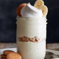 Old-Fashioned Banana Pudding Large · Old-fashioned banana pudding pudding with vanilla wafers and sweet whipped cream. 
Serves 2-4