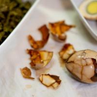 Dragon Eggs · Boiled Eggs Brewed in House Special Tea Blend and Spices.
