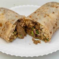 Burritos · Choice of meat, rice, beans, cheese, sour cream, cilantro, hot or mild