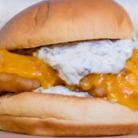 Filet O Strfsh · Beer-battered Alaskan cod with American cheese and tartar sauce.