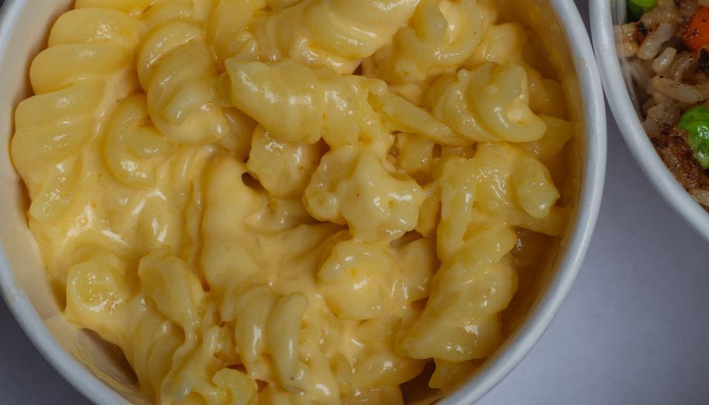 Mac N' Cheese · Blend of parmesan and mild cheddar cheese.