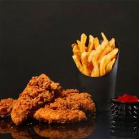 Celestial Chick Chicken Tenders · 4 piece chicken tenders with your choice of sauce and side.