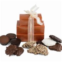 Toffee, Bears & Buckets Gift Tower (2 Lb)
 · Over two pounds featuring an assortment of English toffee, chocolate, caramel, and nut-brown...