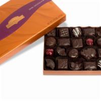 Dark Chocolate Assorted Box · the best assorted chocolate enrobed in dark creamy chocolate